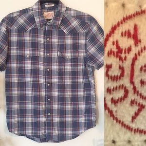 Men’s Vintage Lucky Brand Button Shirt Size Small